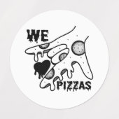 We Love Pizzas - Pizza Love - ASL ILY Obsession De Labels (Design 1)