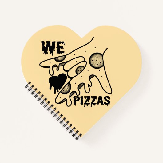 We Love Pizzas - Pizza Love - ASL ILY Obsession De Notitieboek (Voorkant)
