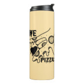 We Love Pizzas - Pizza Love - ASL ILY Obsession De Thermosbeker (Gedraaid links)