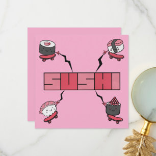 We Love Sushi - Sushi Love - ASL ILY Obsessie Bedankkaart
