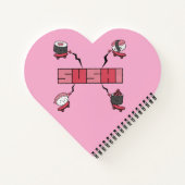 We Love Sushi - Sushi Love - ASL ILY Obsessie Notitieboek (Achterkant)