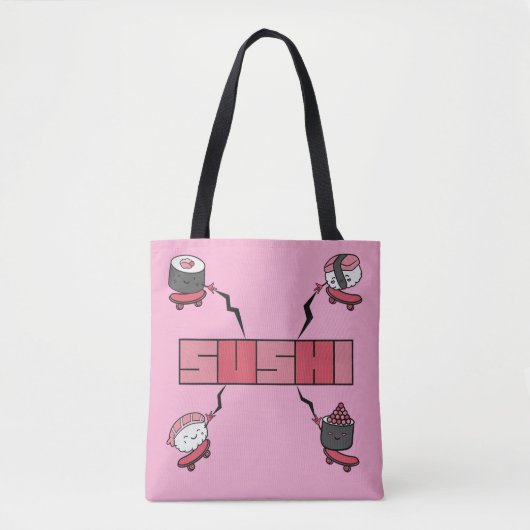 We Love Sushi - Sushi Love - ASL ILY Obsessie Tote Bag (Voorkant)