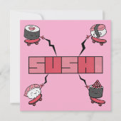 We Love Sushi - Sushi Love - ASL ILY Obsession Bedankkaart (Voorkant)