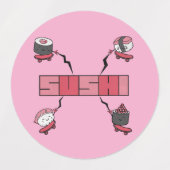 We Love Sushi - Sushi Love - ASL ILY Obsession Labels (Design 2)