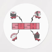 We Love Sushi - Sushi Love - ASL ILY Obsession Labels (Design 1)