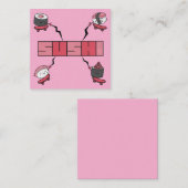 We Love Sushi - Sushi Love - ASL ILY Obsession Vierkante Visitekaartje (Voorkant / Achterkant)