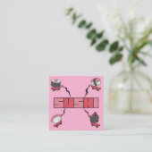We Love Sushi - Sushi Love - ASL ILY Obsession Vierkante Visitekaartje (Staand voorkant)