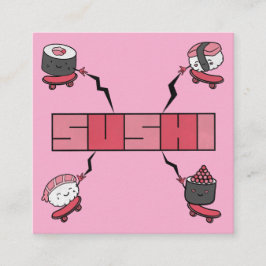 We Love Sushi - Sushi Love - ASL ILY Obsession Vierkante Visitekaartje