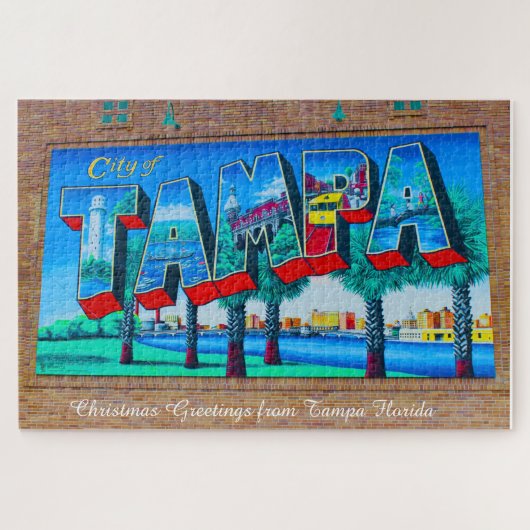 We Love Tampa Florida Jigzaag Puzzle Legpuzzel (Horizontaal)
