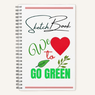 We Love to Go Green Eco-Vriendelijk Schetsboek Notitieboek