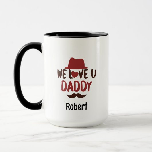 We love u daddy funny design  mok (Links)