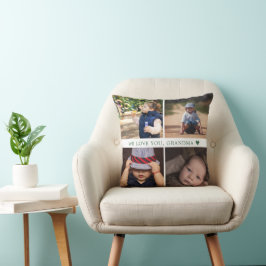 We Love You 4 Foto Collage Personalized Kussen