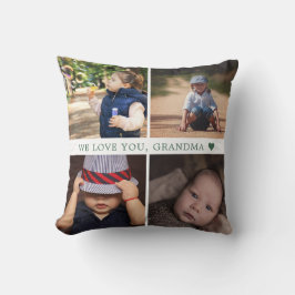 We Love You 4 Foto Collage Personalized Kussen