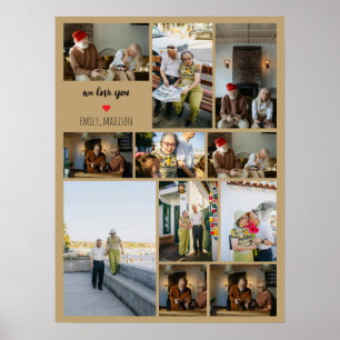 We Love You Aangepaste Familie Foto Collage  Poster