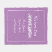 "We Love You ABUELITA" Aangepaste namen Mauve Fleece Deken (Voorkant (Horizontaal))