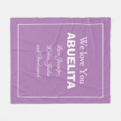 "We Love You ABUELITA" gepersonaliseerd Mauve Fleece Deken (Voorkant (Horizontaal))