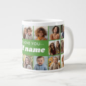 We Love You ADD NAME - 18 Fotocollage Grote Koffiekop (Voorkant rechts)