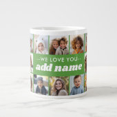 We Love You ADD NAME - 18 Fotocollage Grote Koffiekop (Voorkant)