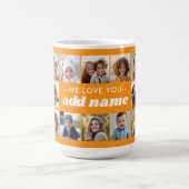 We Love You ADD NAME - 18 Fotocollage Koffiemok (Center)
