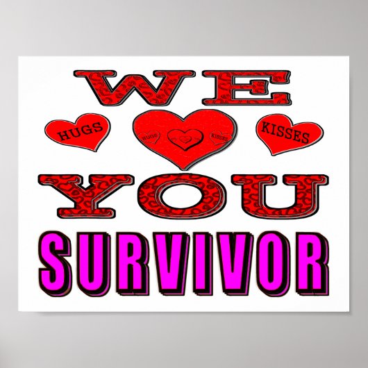 We Love You Borstkanker Overlevende Poster (Voorkant)