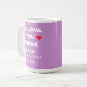 We Love You Bubbe - gepersonaliseerde Mauve met ha Koffiemok (Voorkant links)