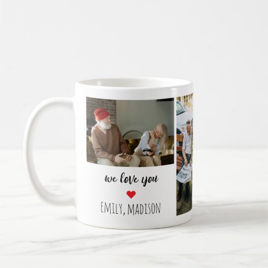 We Love You Custom Family Photo Collage Mug Koffiemok (Links)