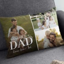 We Love You Dad 3 Foto Collage Lage Rug Kussen