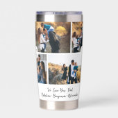 We Love You Dad Personalized Father Photo Collage Geïsoleerde Drinkbeker (Achterkant)