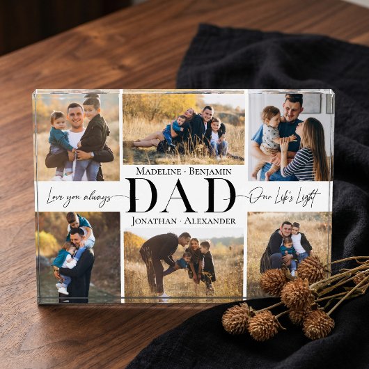 We Love You Dad Simple Father Collage Keepsake Fotoblokken