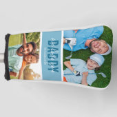 We Love You Daddy 2 Foto Blauw Golfheadcover (Voorkant)