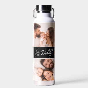 We Love you Daddy Aangepaste Meerdere Foto's Vader Waterfles