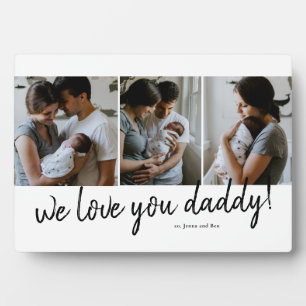 We Love You Daddy Modern 3 Foto Vaderdag Fotoplaat
