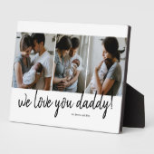 We Love You Daddy Modern 3 Foto Vaderdag Fotoplaat (Zijkant)