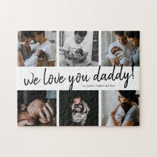 We Love You Daddy Moderne 6 Foto Collage Vader Legpuzzel