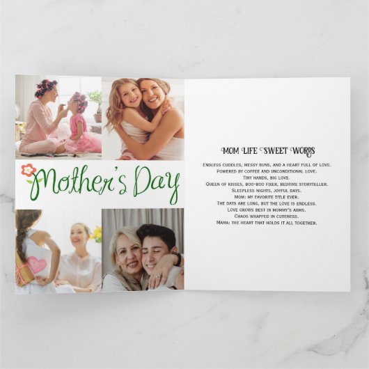 We Love You Fotocollage Moederdagkaart Kaart (Binnen)
