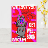 We Love You Get Well Soon Mama Kaart (Gele Bloem)