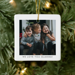 We Love You Glamma Kleinkinderen Foto Kerstcadeau Keramisch Ornament