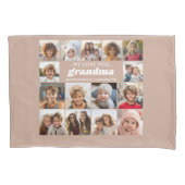 We Love You Grandma - 15 Fotocollage Gallery Kussensloop (Voorkant)