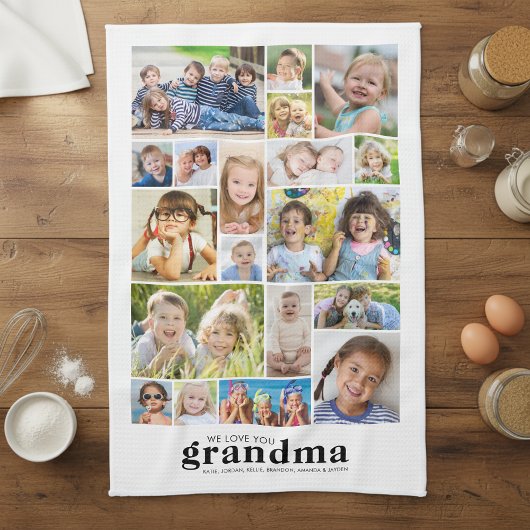 We Love You Grandma 19 Photo Collage Names Modern Theedoek