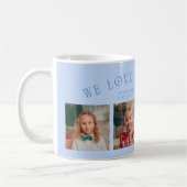 We Love You Grandma 4-Photo Icy Blue Koffiemok (Links)