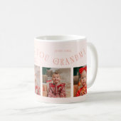 We Love You Grandma 4-Photo Peach Koffiemok (Voorkant rechts)