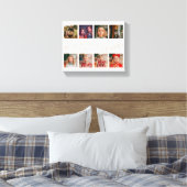 We Love You Grandma | 8 Photo Grid Peach Canvas Afdruk (Insitu (Slaapkamer))