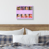 We Love You Grandma | 8 Photo Grid Wisteria Canvas Afdruk (Insitu (Slaapkamer))