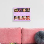 We Love You Grandma | 8 Photo Grid Wisteria Canvas Afdruk (Insitu (Woonkamer))