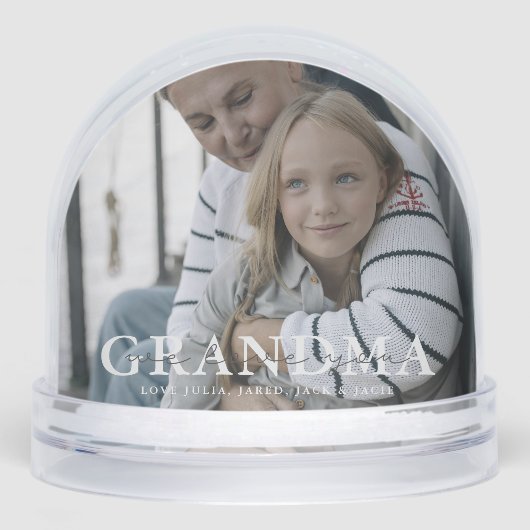 We Love You Grandma Custom Snow Globe Sneeuwbol (Voorkant)