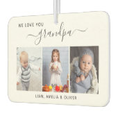 We Love You Grandpa 3 Photo Gray Script Luchtverfrisser (Links)