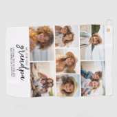 We Love You Grandpa - 7 Fotocollage - Modern Golfhanddoek (Horizontaal)