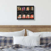 We Love You Grandpa | 8 Photo Grid Black Canvas Afdruk (Insitu (Slaapkamer))