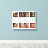 We Love You Grandpa | 8 Photo Grid White Canvas Afdruk (Insitu (Houten vloer))