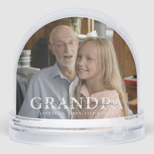 We Love You Grandpa Custom Snow Globe Sneeuwbol (Achterkant)